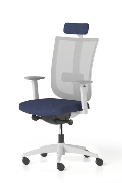 Bürotime Move Yönetici Koltuğu, Plastik Ayak, Gri & Lacivert