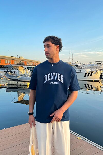 Flaw Wear Ντένβερ Με κέντημα Ιντίγκο Ο oversized Μπλουζάκι