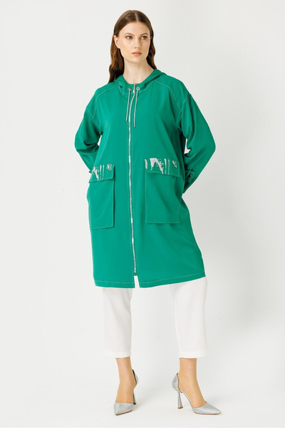 MÜSEMMA Oversize Hooded Midi Γυναικείο Καπάκι - Casual Chic