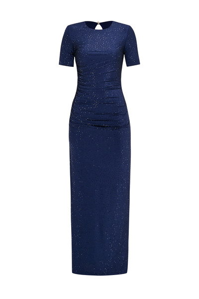 Urban Muse Taşlı Jarse Siyah Elbise