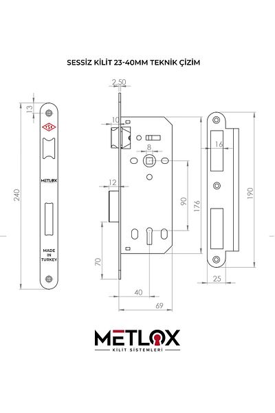 metlox Black Silent 40mm Wc Lock
