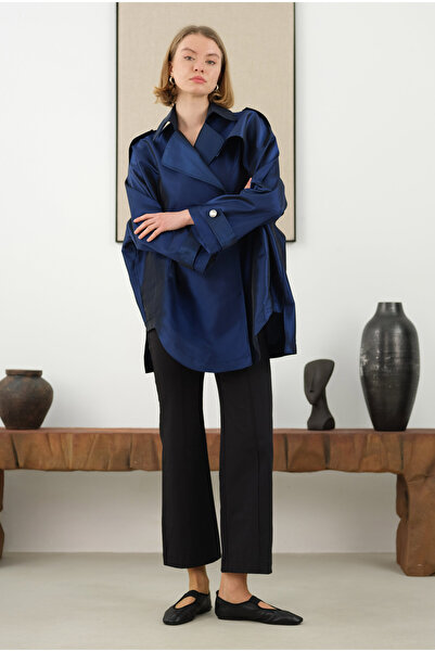 HEQA Смугастий піджак з синьою аполетою