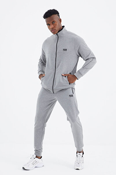 AIR JONES Igor Gray Melange Standard Mold Tracksuit - 85229