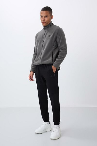 TOMMY LIFE Ανδρικά παντελόνια JoggEr - Μαύρο, ZippEr και PockEt - 84651