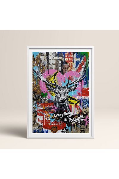 HOMEPACK Pictură cu un singur cadru din lemn Pictură poster dintr-o bucată TK/1094