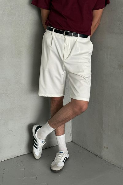 HYMAN Men's Pleated Baggy Shorts