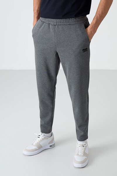 AIR JONES Ανδρικό αθλητικό παντελόνι Barnes Anthracite Melange - 84951