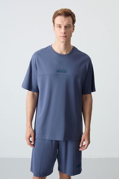 AIR JONES Σετ ανδρικών σορτς Oversize Petrol Cotton - Thick Soft Texture, Basic - 85259