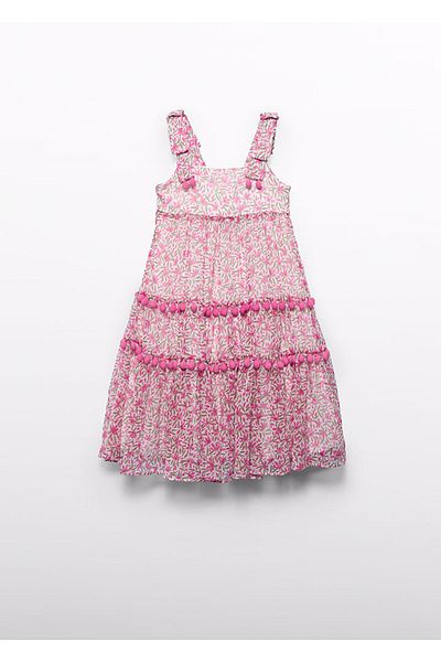 Abel & Lula Girl's Chiffon Fusya Dress