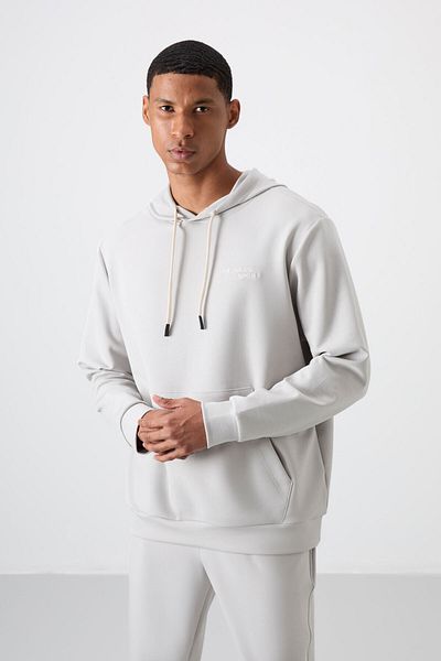 AIR JONES Σετ ανδρικής φόρμας με κέντημα Comfort Fit με χοντρή μαλακή υφή από πέτρα - 85255