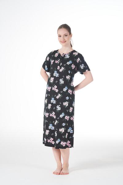 Estiva Rochie casual de vară pentru femei, cu mâneci scurte, cu nasturi, din lycra, din viscoză