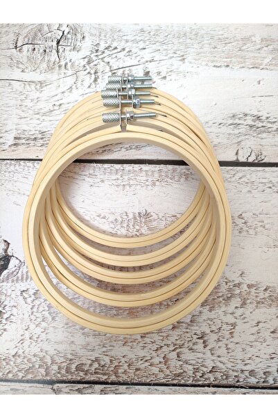 HOBİKİDS بكرة لولبية خشبية مقاس 13 سم، 5 بوصات من إيتامين، لكمة، بكرة تطريز