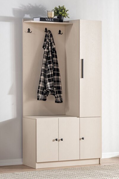 Ceramical VS4 Vestiyer, Portmanto - 90x180 cm - Bej