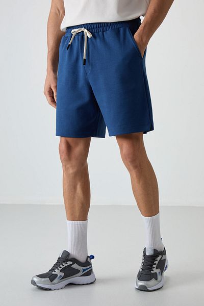 AIR JONES Βαμβακερό Βαμβακερό Χοντρό Μαλακό Υφή Comfort Fit Basic Ανδρικό Σορτς - 81274