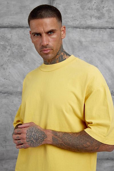 NOMARC Κίτρινο Basic Oversize Tshirt