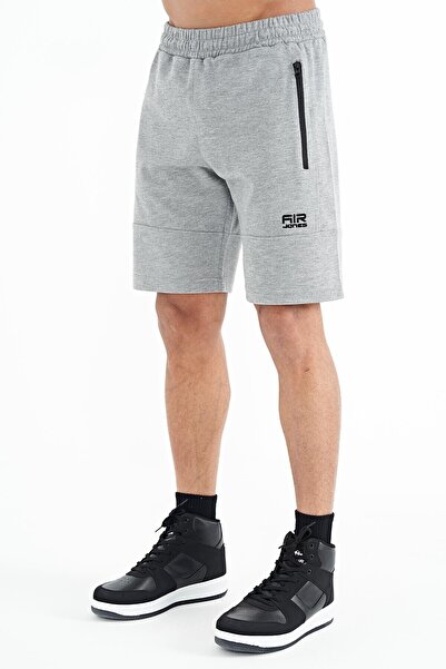 AIR JONES Alec Gri Melanj Standart Kalıp Erkek Şort - 81243