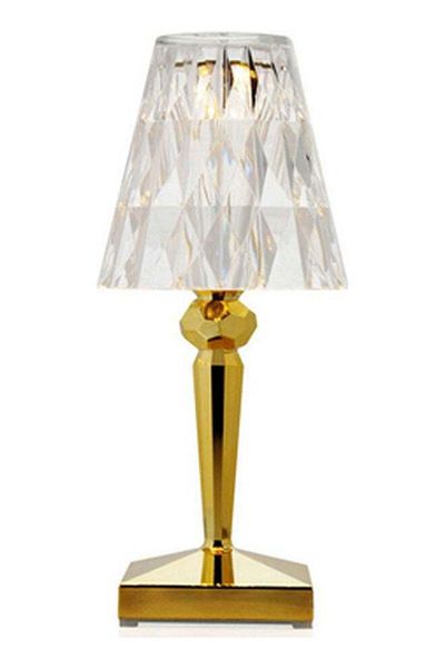COOYA Crystal Diamond Table Lamp Gold 23X13X13cm