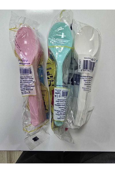 Ece 10 Luxury Plastic Spoons - Mixed Colors