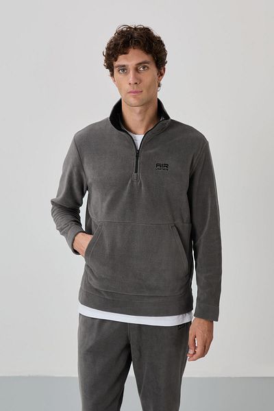 AIR JONES Ανδρική αθλητική φόρμα Carol Dark Grey Fleece - 85226
