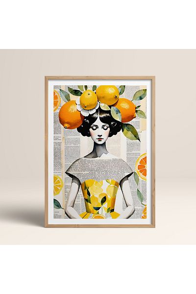 HOMEPACK Единична картина в дървена рамка, единичен плакат, картина TK/1084