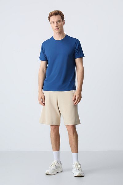 AIR JONES Pantaloni scurți bej pentru bărbați - bumbac gros moale, potrivire de bază - 81280