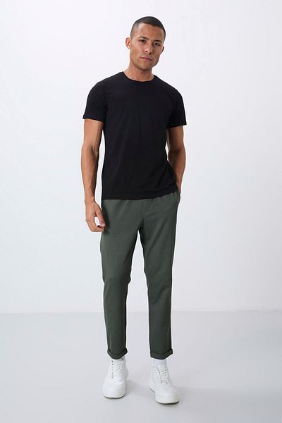 AIR JONES Ανδρική φόρμα με υφή επιφάνειας Khaki Standard Fit - 82154