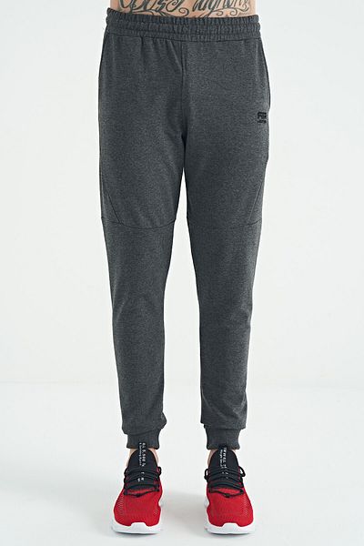 AIR JONES Partea de jos a treningului pentru bărbați Nigel Anthracite Melange Standard Fit - 84916
