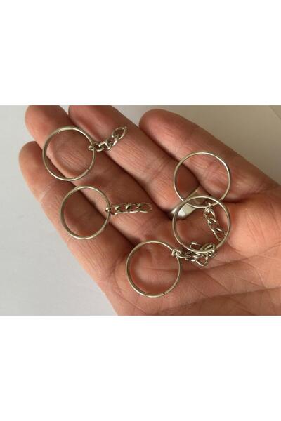 sywoods Small Eco Chain Ring 20 mm Epoxy Handcrafted DIY Macrame Chain Ring Keychain 20Pcs