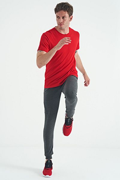 AIR JONES Partea de jos a treningului pentru bărbați Nigel Anthracite Melange Standard Fit - 84916