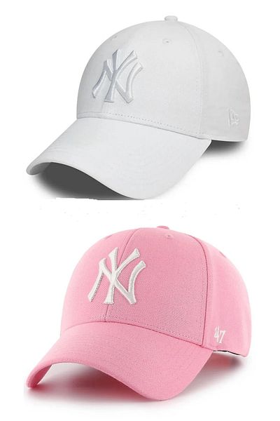 w white stars sports & wear Set de 2 pălării sport unisex cu stele albe reglabile cu velcro pe spate