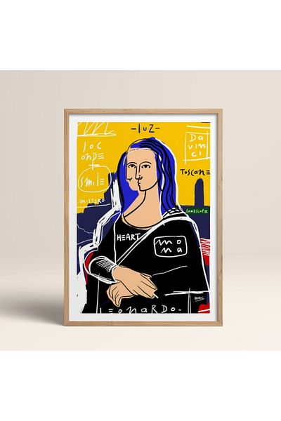 HOMEPACK Единична картина в дървена рамка, единичен плакат, картина TK/1086