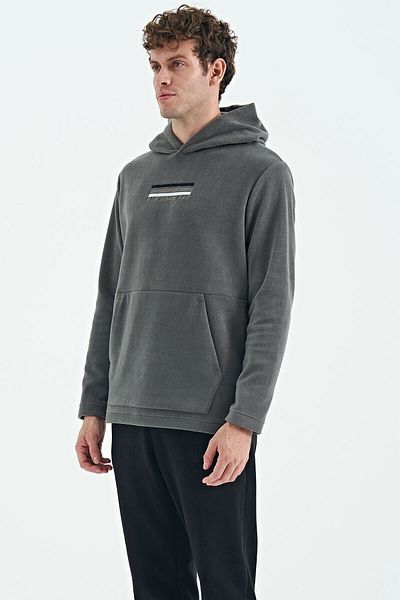 AIR JONES Ανδρικό φούτερ από φλις Hern Dark Grey - 88301