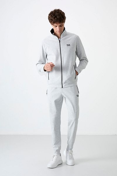 AIR JONES Ανδρική φόρμα Hugo Grey Melange Jogger - 85198