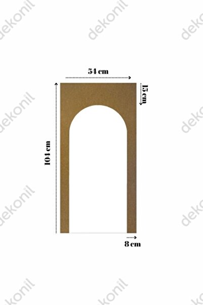 Dekonil Mdf Yarım Oval İskandinav Duvar Paneli Yarım Oval 54*104 cm (4 adet)