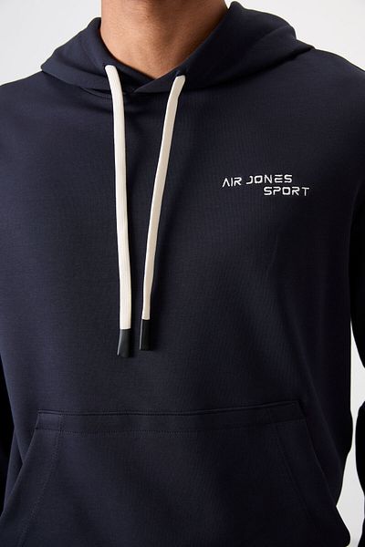 AIR JONES Κεντημένη ανδρική φόρμα Navy Blue - Βαμβακερή, Παχύ απαλή υφή, Comfort Fit - 85255