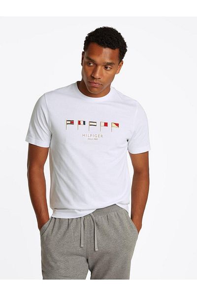 Tommy Hilfiger Men's Hilfiger Multi Flags Tee T-Shirt