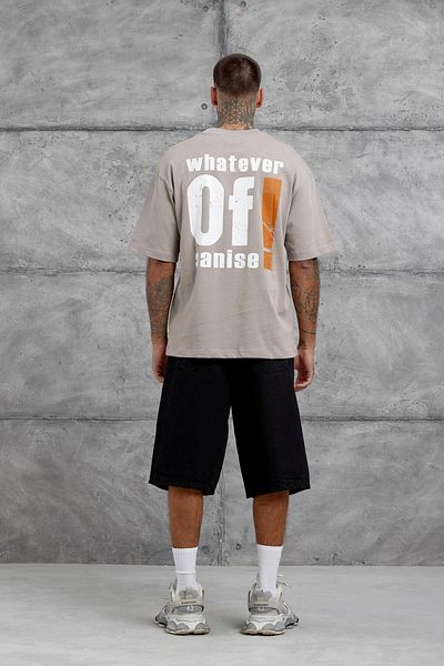 NOMARC Καφέ μπλουζάκι Sanise Written Oversize
