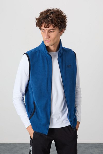 AIR JONES Hugh Parlament Zippered Men's Fleece Vest - 88302