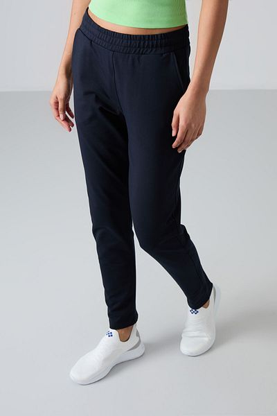 TOMMY LIFE Pantaloni de trening pentru femei Cozy Form - bleumarin, cu fermoar și buzunare - 94246