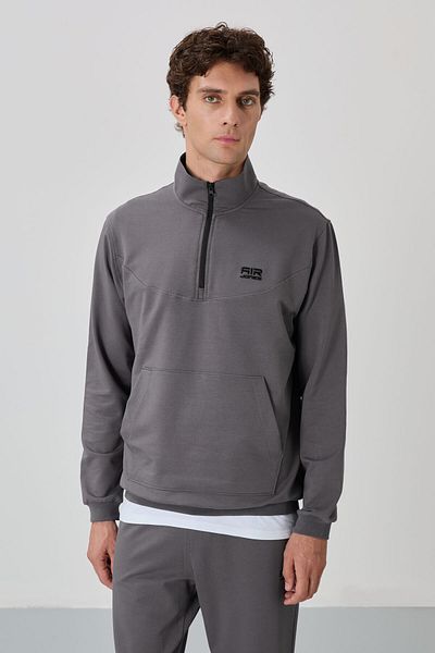 AIR JONES Σετ φόρμας Herbert Dark Grey Stand Collar - 85233