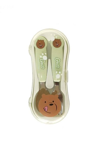 Miniso Three Bears Series Cutlery Set - Spoon and Fork