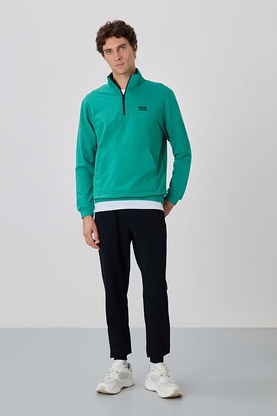 AIR JONES Herbert Deniz Green - Navy Blue Stand-up Collar αθλητική φόρμα - 85233
