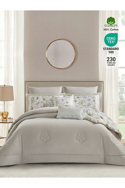 Donetella Cotton Printed Comforter Set 4-Pcs Single Size(170 X 230 Cm) With 350 GSM Filling