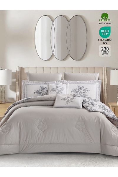 Donetella Cotton Printed Comforter Set 4-Pcs Single Size(170 X 230 Cm) With 350 GSM Filling