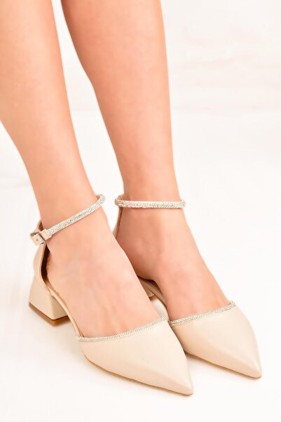 MODAONN Pantofi de damă din piele cu toc Stone New Classic