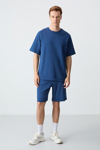 AIR JONES Ανδρικό σορτς Parlament Cotton Oversize - Χοντρή απαλή υφή, Basic - 85257