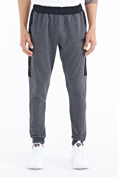 AIR JONES Pantalon de trening pentru bărbați Paul Anthracite Melange Jogger - 84915