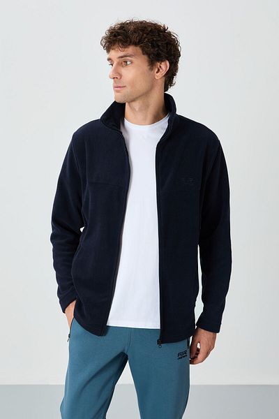 AIR JONES Ανδρικό φούτερ Hardy Navy Blue Standard Fit Fleece - 88299