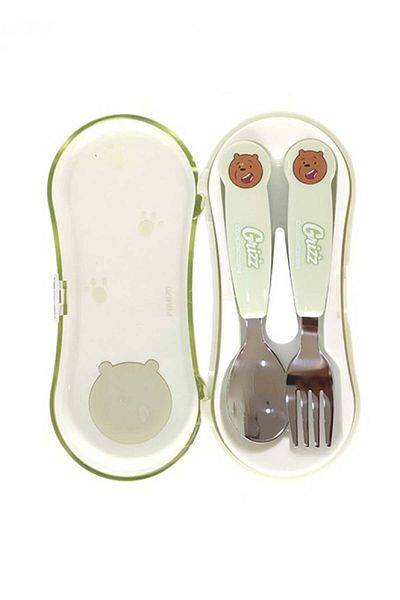 Miniso Three Bears Series Cutlery Set - Spoon and Fork
