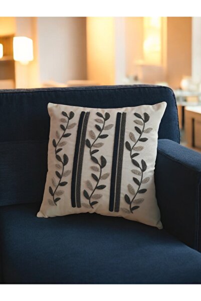 CheyİZ Home Punch Kırlent Kılıfı 40x40 cm Tekli Nakışlı
